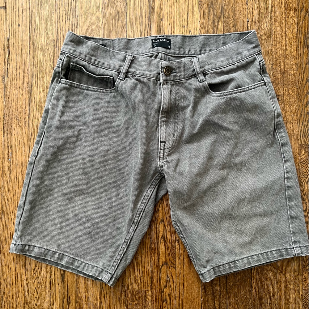 Frank & Oak Charcoal Jean Shorts